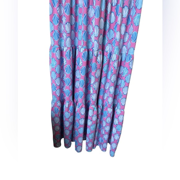 Women’s Simply Southern Shells Tiered Midi Maxi Dress Smocked Ruffle XL NWT - Picture 3 of 7